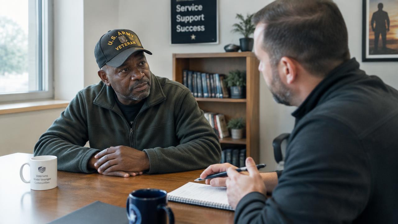Two veterans in a coaching session